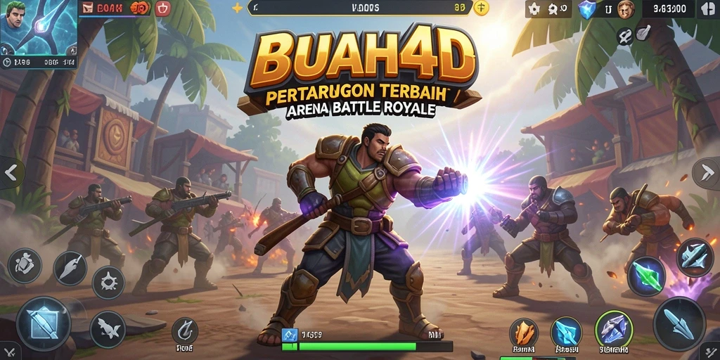 Screenshot BUAH4D menampilkan aksi seru di medan perang Battle Royale.