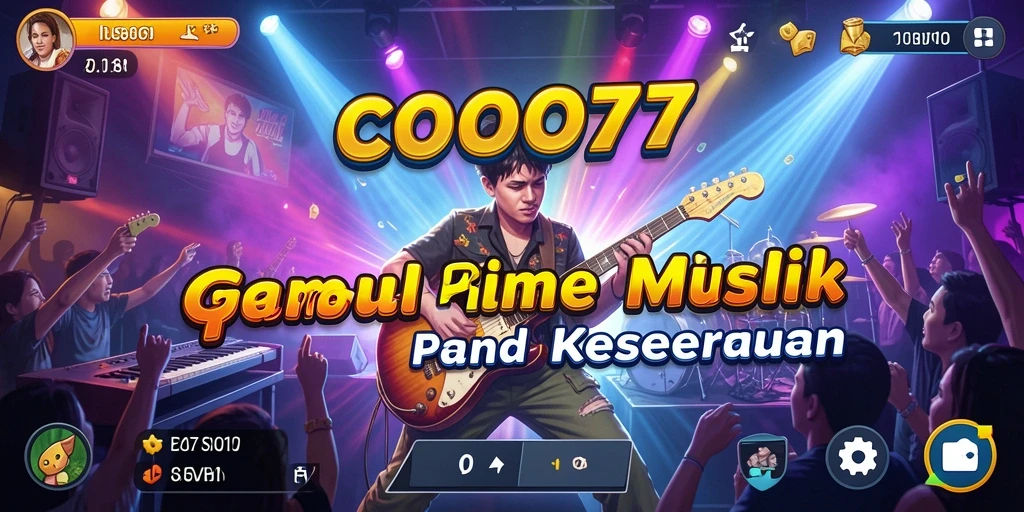 Tampilan gameplay COO77 yang penuh warna dan riang.