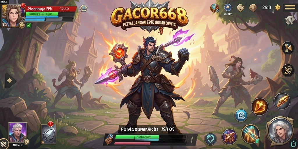 Screenshot GACOR668 menampilkan aksi seru dalam gameplay RPG.