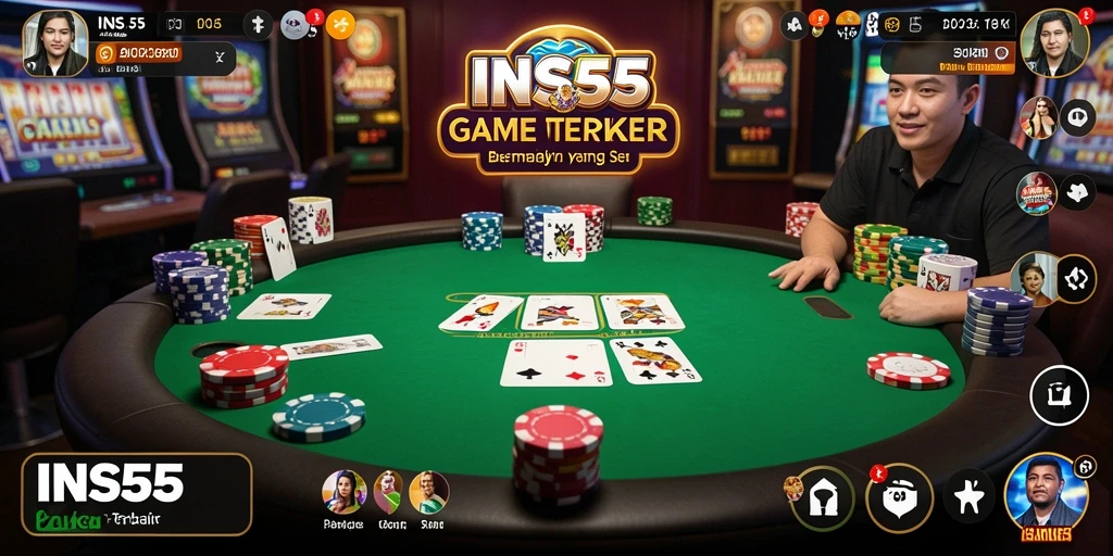 Tampilan gameplay Poker yang menegangkan dan penuh strategi.