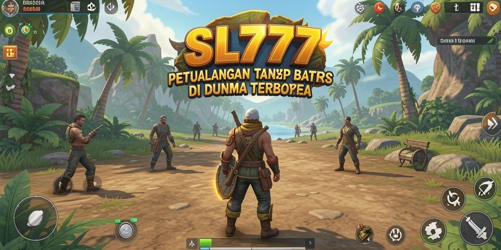 Screenshot gameplay SL777 yang menampilkan eksplorasi dunia terbuka.