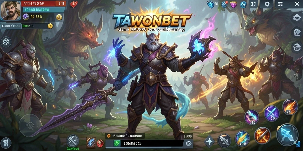 Tampilan gameplay seru dan menantang di dunia TAWONBET.
